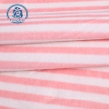 Super Soft Stripe Print Polyester Stretch Samtstoff